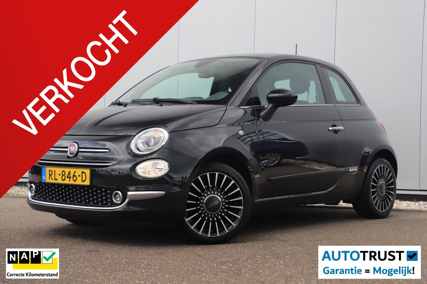 Fiat 500 - 1.2 Lounge Panoramadak 16 inch LMV Navigatie Clima Cruise Control Half Leder - AutoWereld.nl