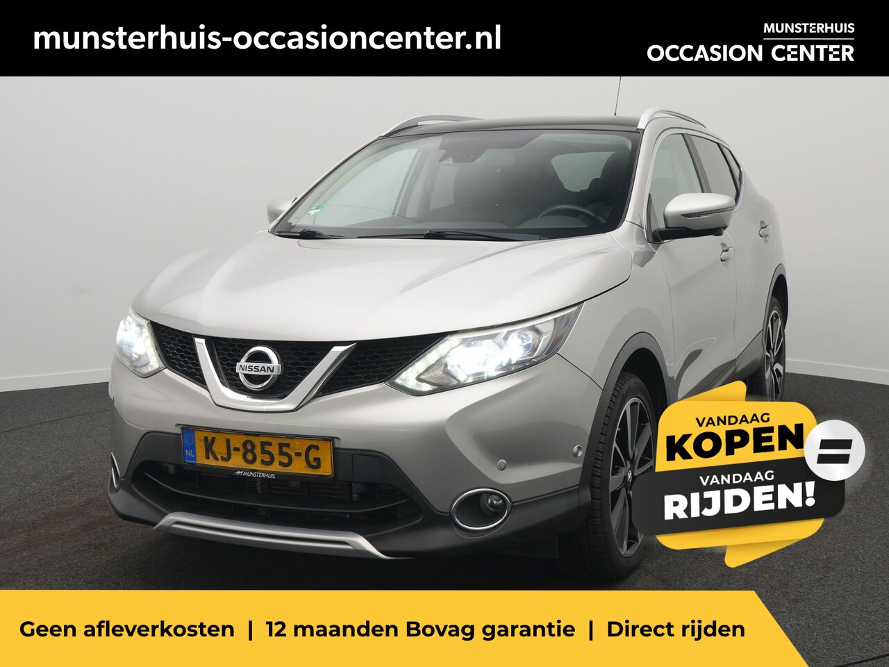 Nissan Qashqai - 1.2 Tekna - RIJKLAARPRIJS - Automaat - All season - Panoramadak - Trekhaak - AutoWereld.nl