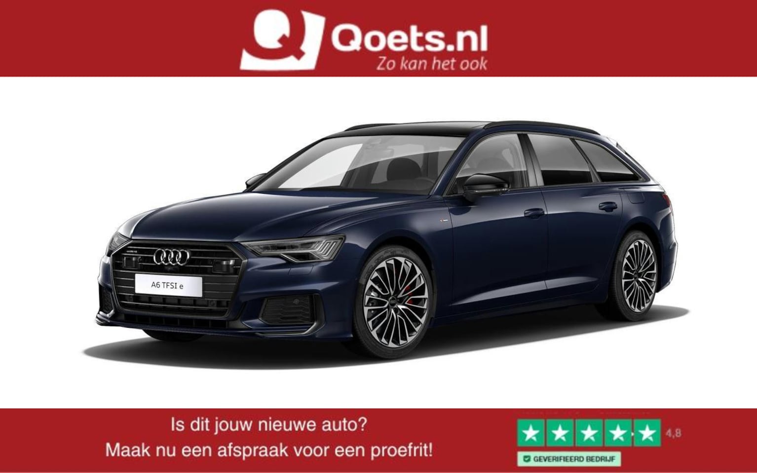 Audi A6 Avant - 55 TFSI e quattro Pro Line S Competition Panoramadak - Trekhaak - Stoelventilatie - HD Mat - AutoWereld.nl