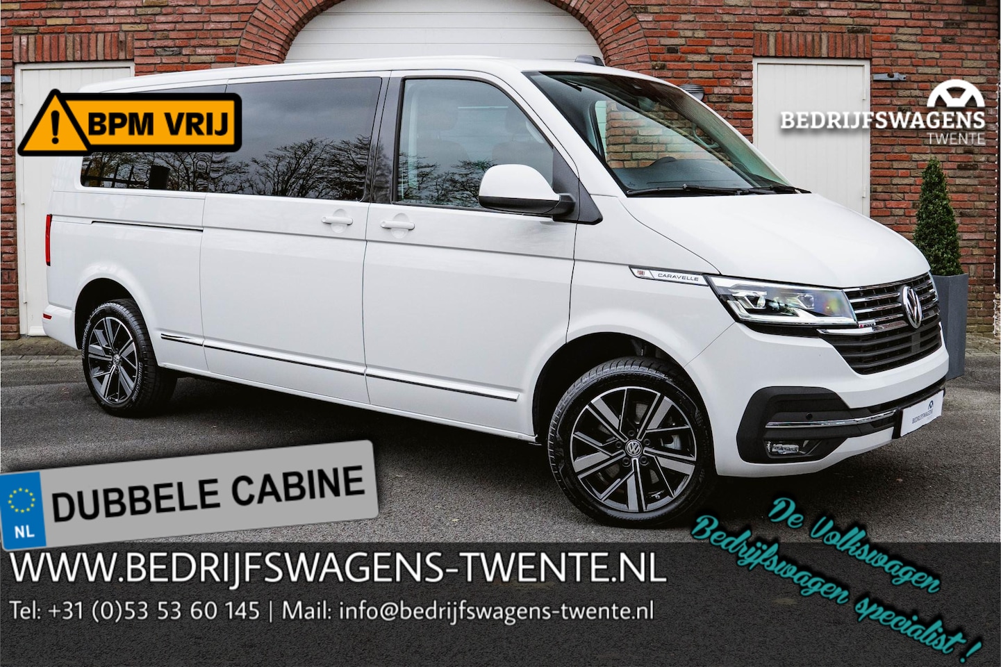Volkswagen Transporter Caravelle - T6.1 Caravelle 204pk Highline 4-MOTION DSG L2H1 ACC | LED | Leder | Side Assist | ELEKT.KL - AutoWereld.nl