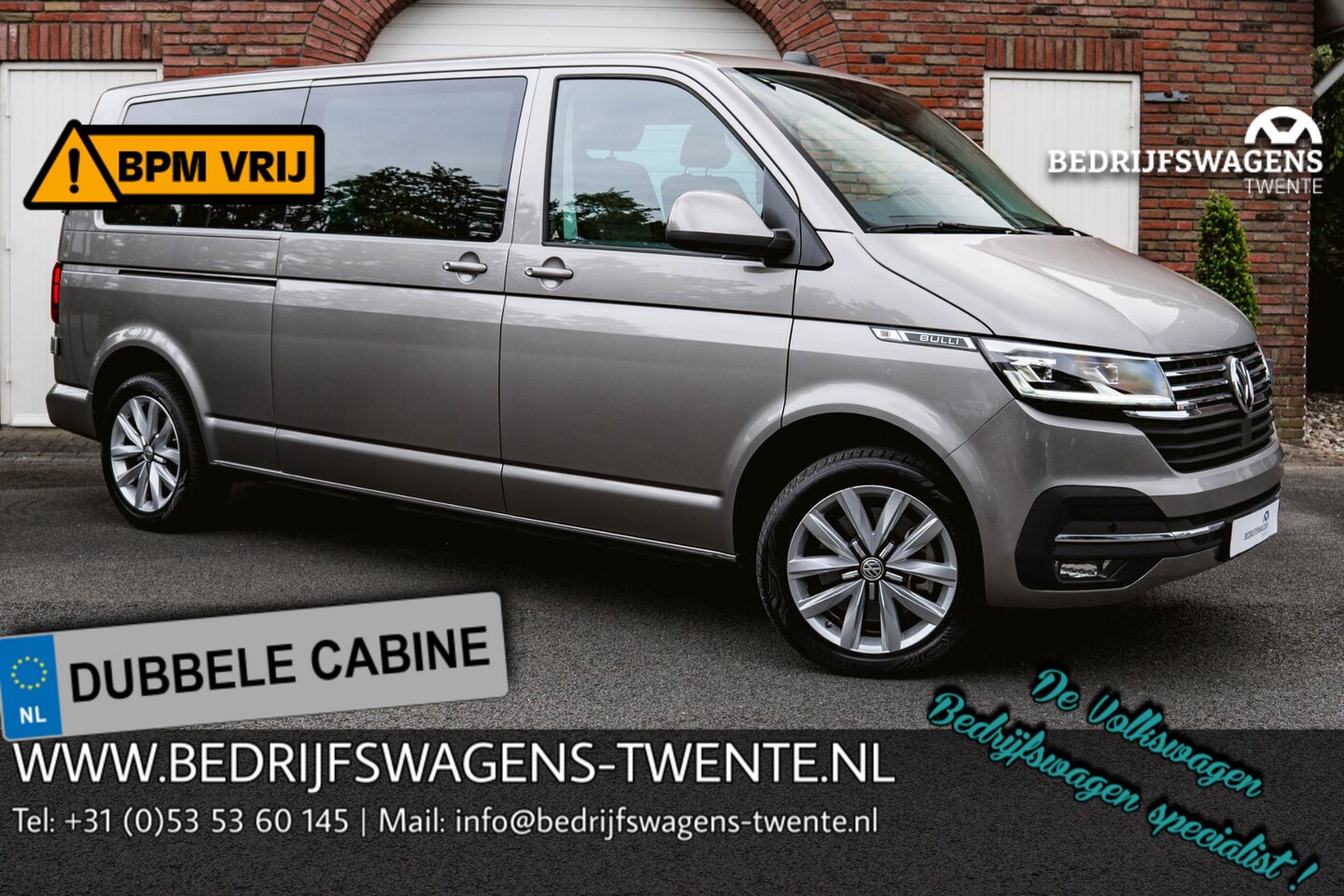 Volkswagen Transporter - 2.0 TDI 204PK 4-Motion L2H1 Dub/Cab LED NAVI - AutoWereld.nl