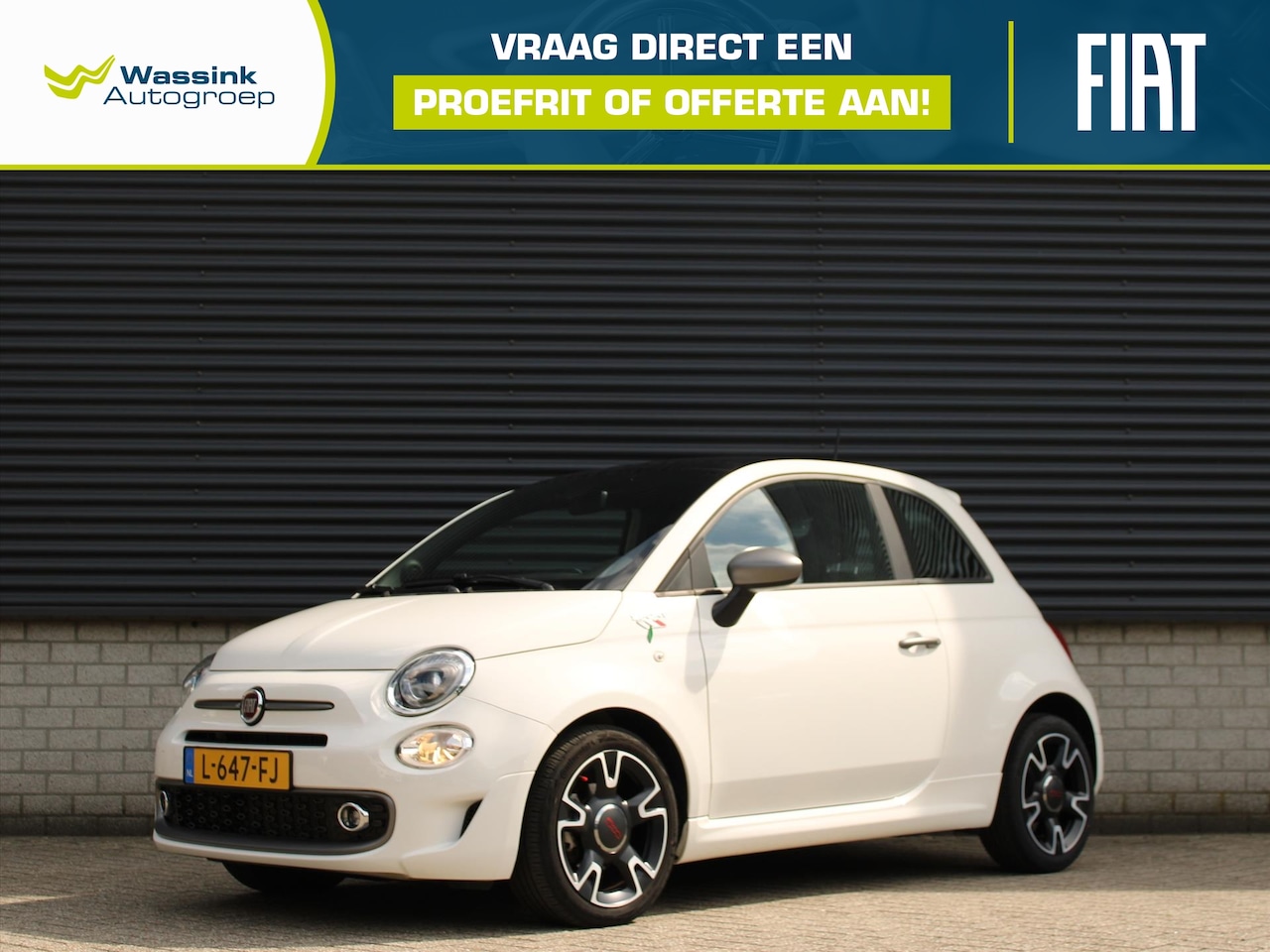 Fiat 500 - 1.0 70pk Hybrid Sport | parkeer sensoren achter | panoramadak | Climate control | Cruise c - AutoWereld.nl