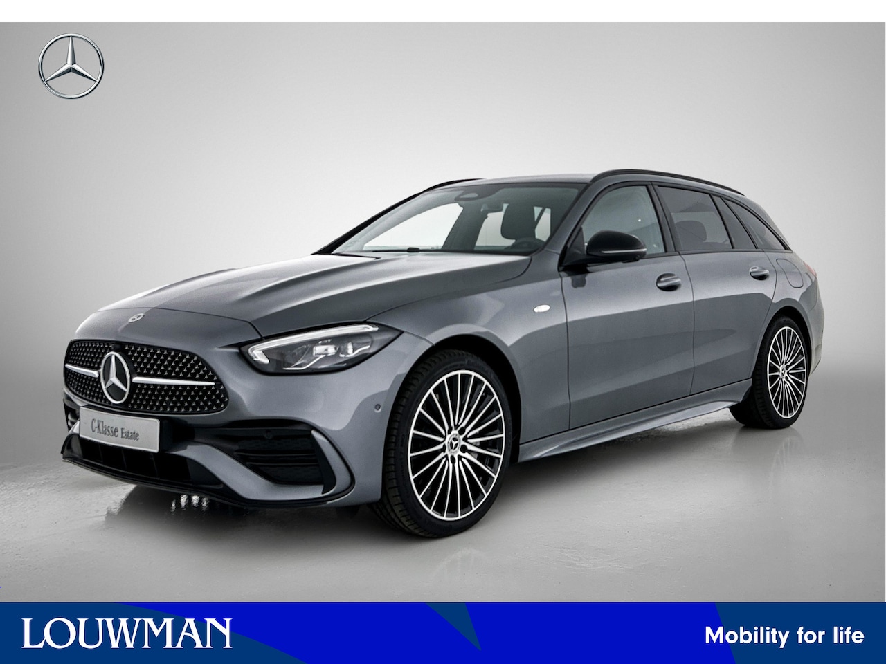 Mercedes-Benz C-klasse Estate - 300 e Business Solution AMG | Trekhaak |  Nightpakket | Parkeerpakket met 360°-camera | 	K - AutoWereld.nl