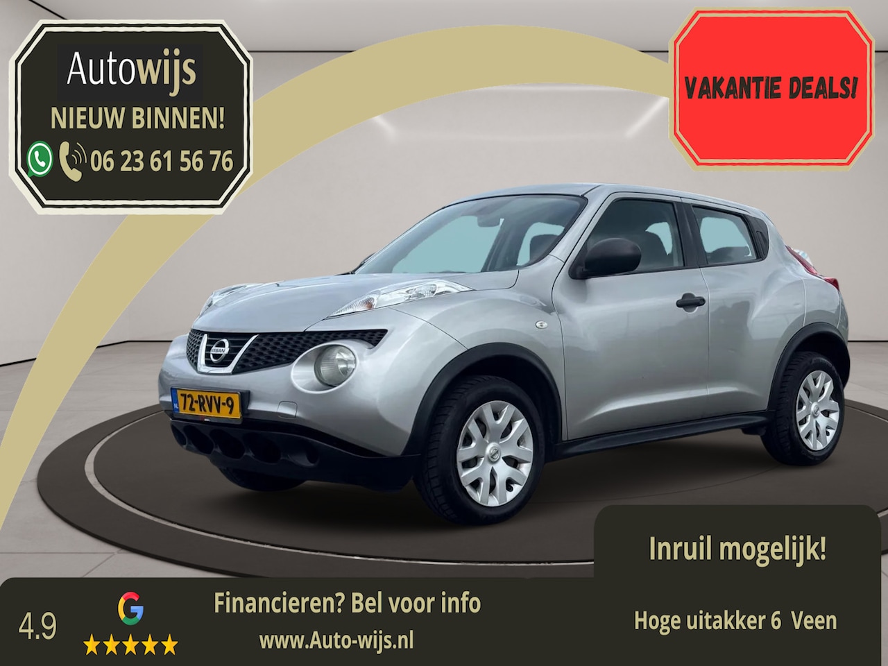 Nissan Juke - 1.6 Visia Eco|Airco|NL AUTO|Goed onderhouden - AutoWereld.nl