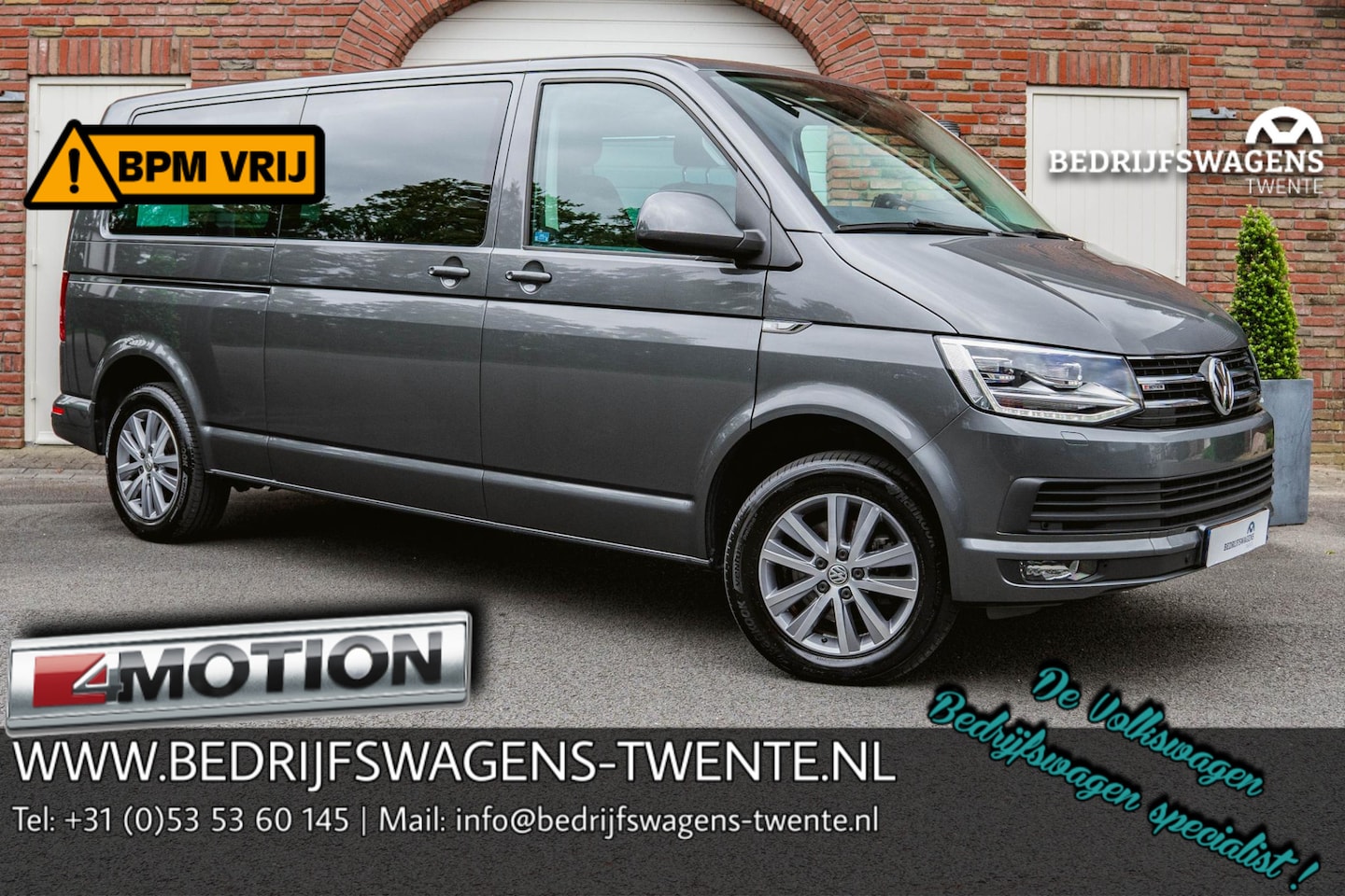 Volkswagen Transporter - 2.0 TDI 150PK 4-Motion DSG L2H1 DUB/CAB MARGE - AutoWereld.nl