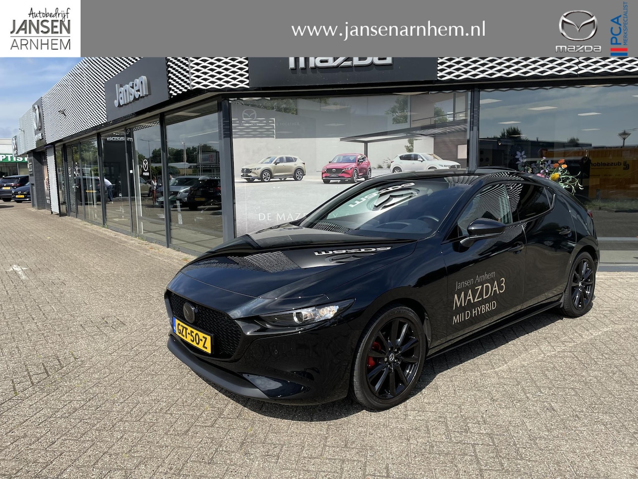 Mazda 3 - HB 2.0 e-SkyActiv-X 186 M Hybrid Nagisa , Demovoordeel €3.740,-, Jansen Performance uitvoe - AutoWereld.nl