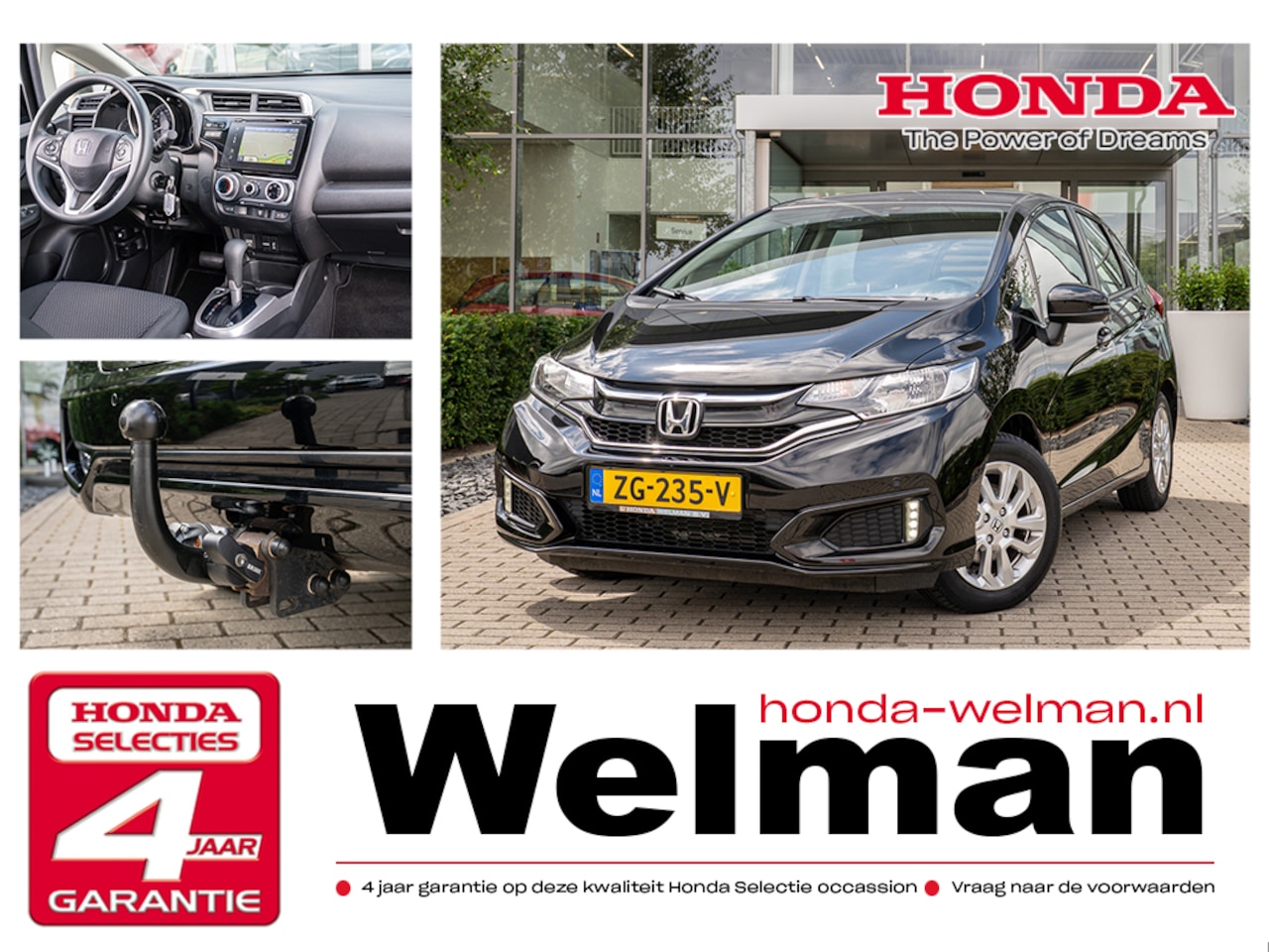 Honda Jazz - 1.3i VTEC COMFORT - AUTOMAAT - TREKHAAK - NAVIGATIE - STOELVERWARMING - AutoWereld.nl