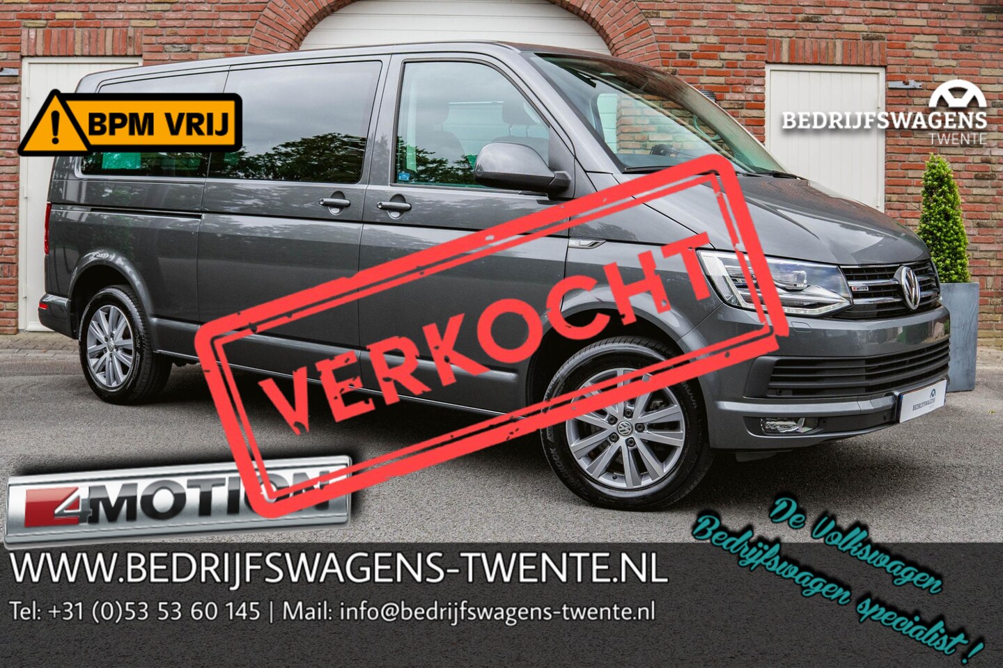 Volkswagen Transporter - 2.0 TDI 150PK 4-Motion DSG L2H1 DUB/CAB MARGE - AutoWereld.nl