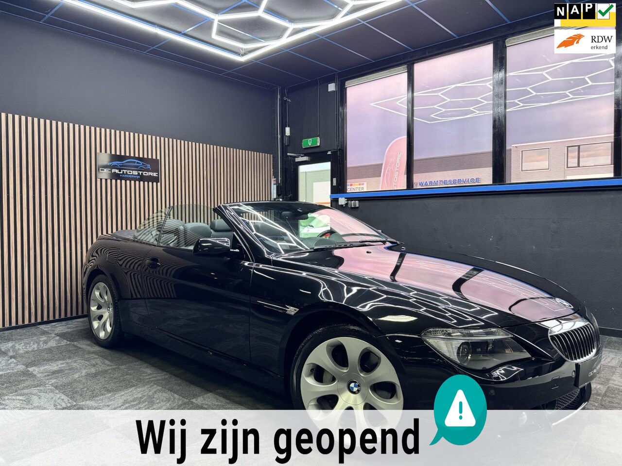 BMW 6-serie Cabrio - 650i High Executive 2 Eig navi yongtimer leder Head Up Nightvision 19 Inch Bluetooth In Ni - AutoWereld.nl