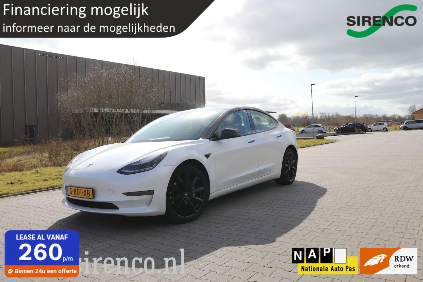 Tesla Model 3 - Long Range RWD Long Range AWD 75 kWh black&white chrome delete uitstraling! autopilot dual motor stoelver - AutoWereld.nl