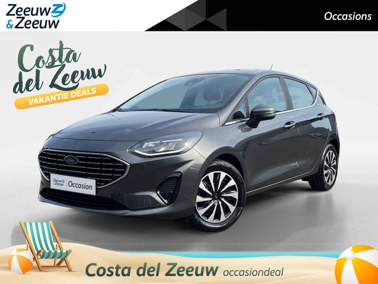 Ford Fiesta - 1.0 EcoBoost Hybrid Titanium 125PK | Navigatie | Draadloos Opladen | Climate Control | Cru - AutoWereld.nl