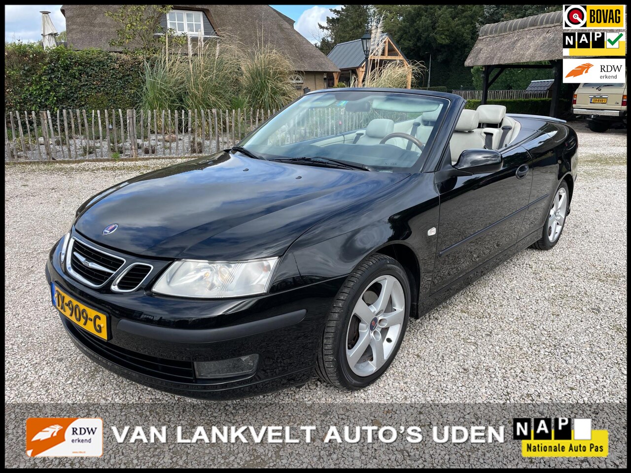 Saab 9-3 Cabrio - 1.8t Linear leder, airco, trekhaak - AutoWereld.nl