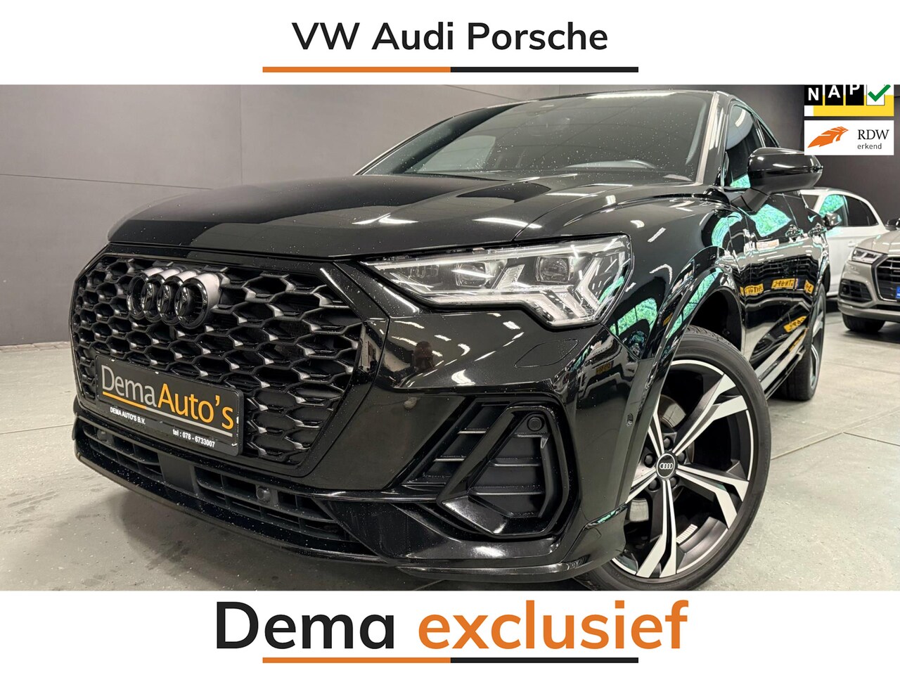 Audi Q3 Sportback - 45 TFSI 3X S-LINE BLACK-LINE 20'' SFEERVERL/V-COCKPIT/NAVI/LEDER/DAB/LED/CAM/// - AutoWereld.nl