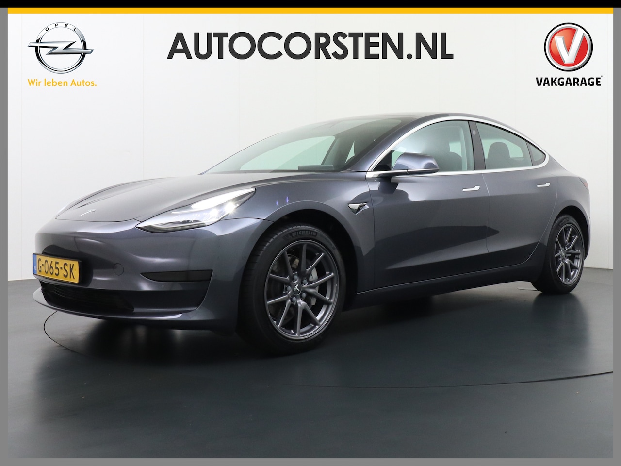 Tesla Model 3 - RWD SR+ 60kWh 325PK Lmv 19" AutoPilot Leder PanoDak Adaptive-Cruise Lmv Camera's Elektr.-S - AutoWereld.nl