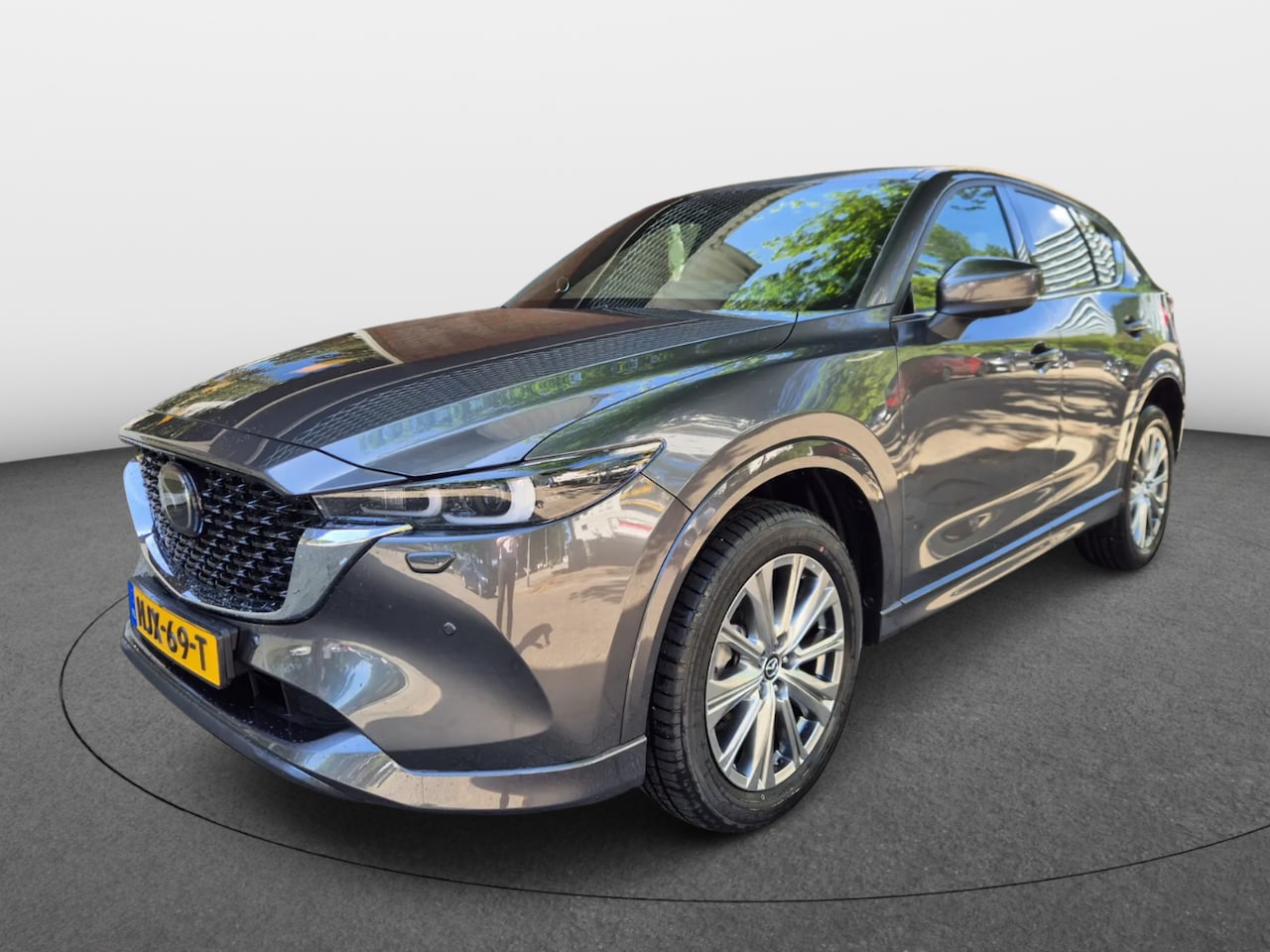 Mazda CX-5 - e-Skyactiv-G 165 Takumi - Sunroof Pack | 19-inch lichtmetalen velgen, Bright Silver | 360° - AutoWereld.nl