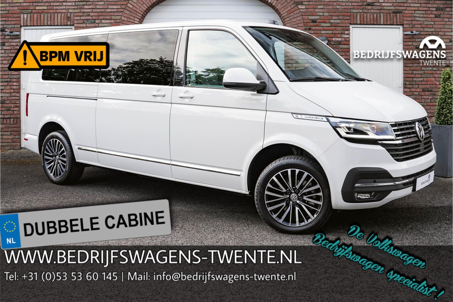 Volkswagen Transporter Caravelle - T6.1 2.0 TDI 204 PK DSG CARAVELLE L2H1 A-KLEP DUB/DUB ACC | LED | Leder | Virtual Cockpit - AutoWereld.nl