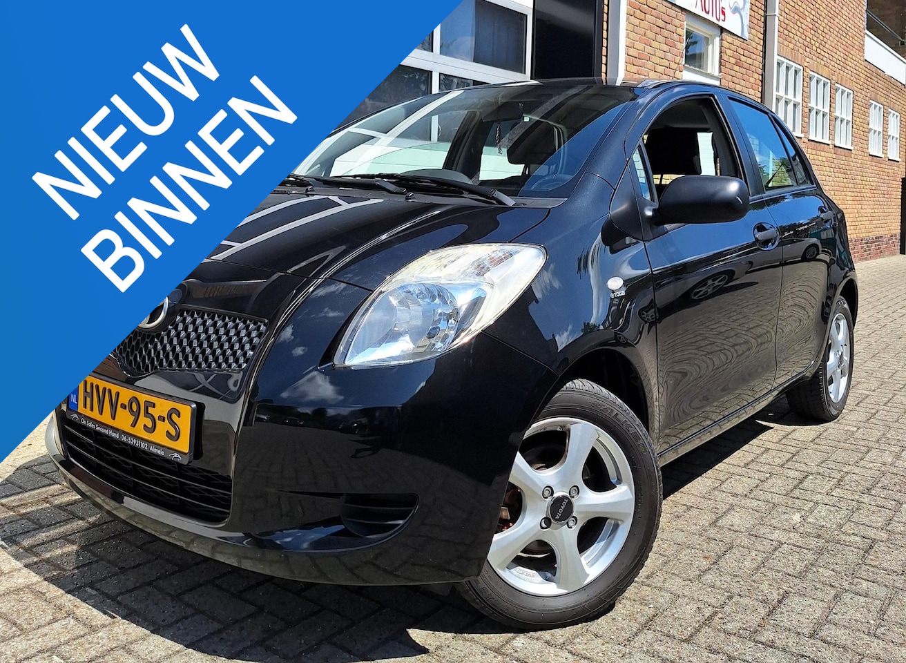 Toyota Yaris - 1.0 VVTi Idols 2008 Zwart Airco 5deurs LMV Nw Apk - AutoWereld.nl