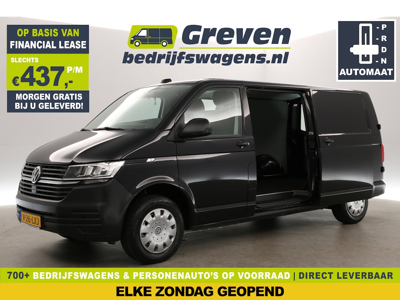 Volkswagen Transporter - 2.0 TDI L2H1 150PK DSG Automaat Airco Camera 2xSchuifdeur Carplay Cruise PDC Trekhaak - AutoWereld.nl