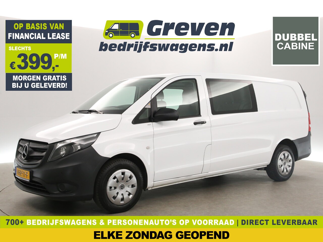 Mercedes-Benz Vito - 116 CDI Extra Lang | 164PK | Dubbele Cabine | 5 Persoons | Airco Camera Carplay Cruise Nav - AutoWereld.nl
