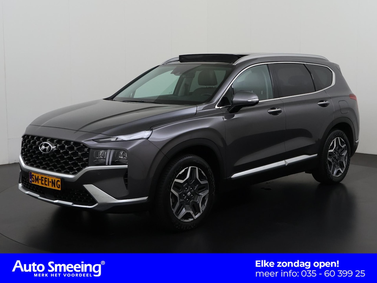Hyundai Santa Fe - 1.6 T-GDI PHEV Premium Sky 7p. | Panoramadak | Leder | Trekhaak | Zondag Open! - AutoWereld.nl
