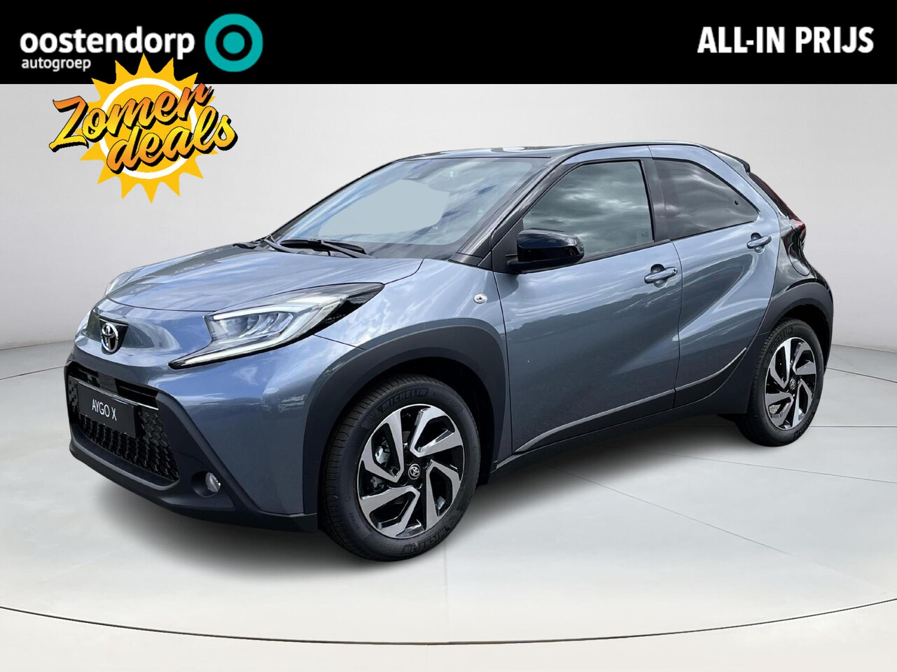 Toyota Aygo X - 1.0 VVT-i MT Pulse |  Celestite Grey met zwart dak | Nieuw uit voorraad leverbaar | - AutoWereld.nl