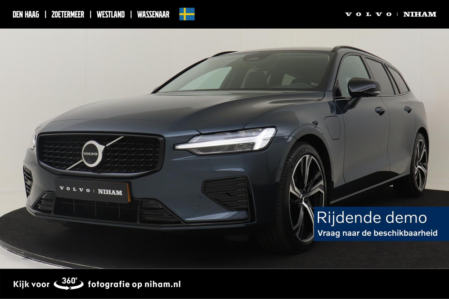 Volvo V60 - T6 PLUG-IN HYBRID AWD PLUS DARK -LEDER|360°CAM|ADAP.CRUISE|KEYLESS|19" - AutoWereld.nl