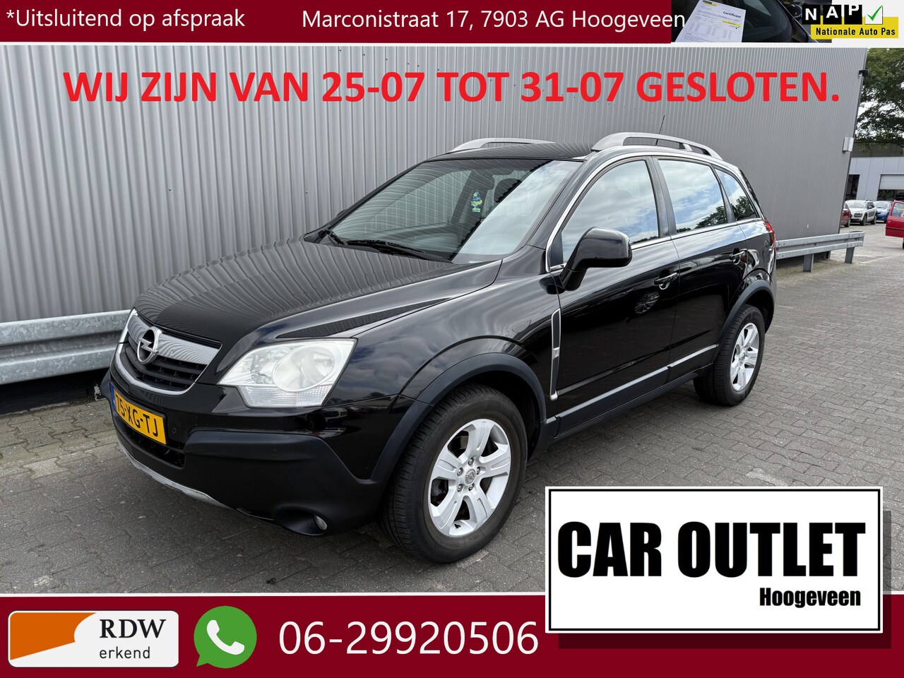 Opel Antara - 2.4-16V Enjoy A/C, Navi, CC, PDC v/a, LM, Trekh, nw. APK – Inruil Mogelijk – - AutoWereld.nl