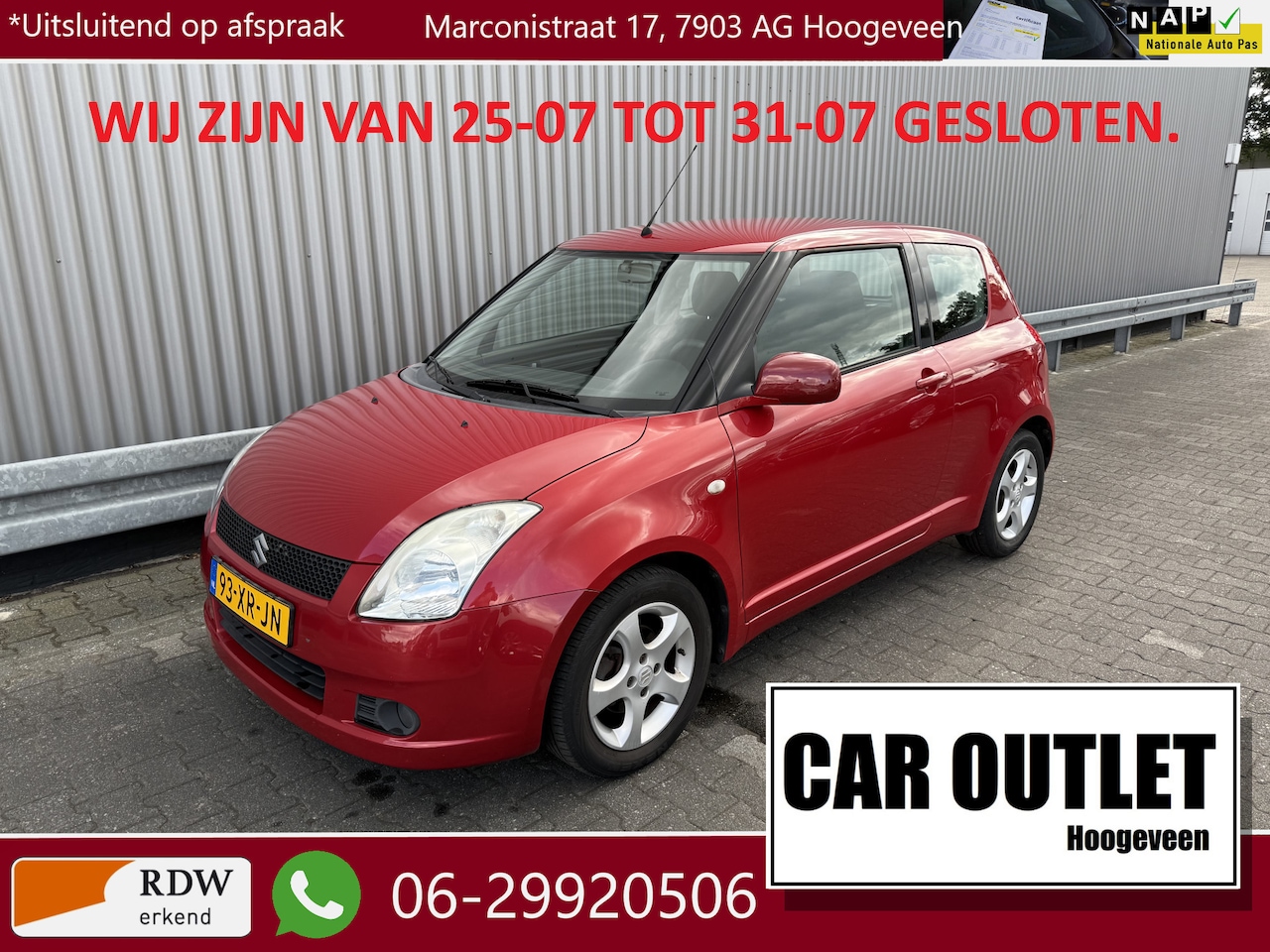 Suzuki Swift - 1.3 Exclusive 122Dkm.NAP, AUTOMAAT, A/C, CC, LM, nw. APK – Inruil Mogelijk – - AutoWereld.nl