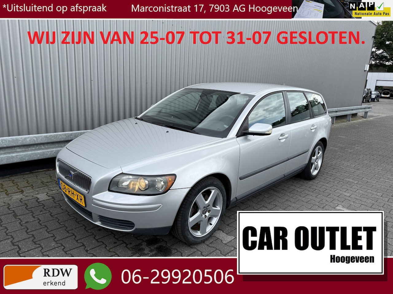 Volvo V50 - 2.4 Kinetic AUTOMAAT Nw APK LM --Inruil Mogelijk-- - AutoWereld.nl