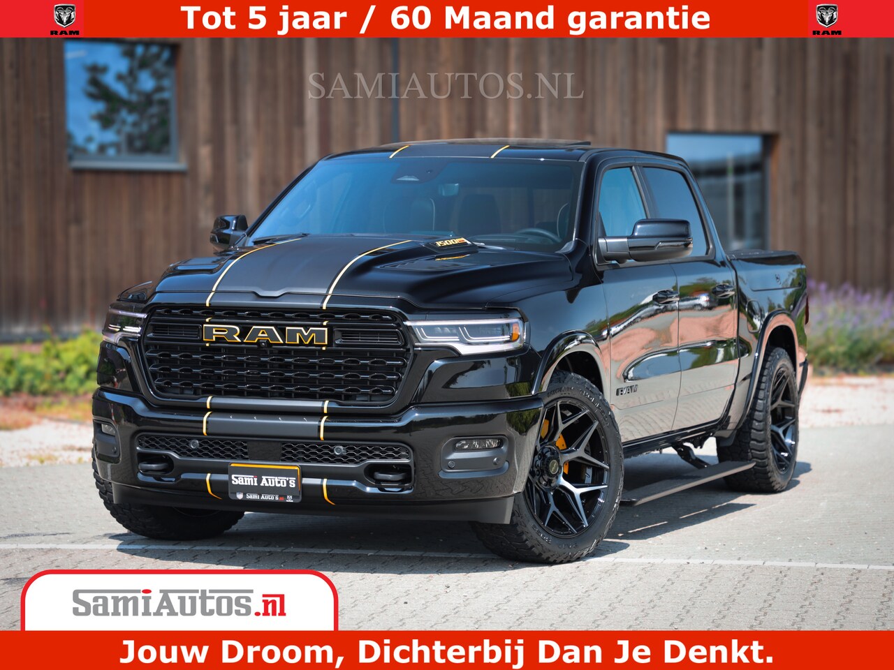 Dodge Ram 1500 - Limited Night High Output 540HP 706Nm | Massage + Full Option | De Meest Luxe en Volle Pic - AutoWereld.nl