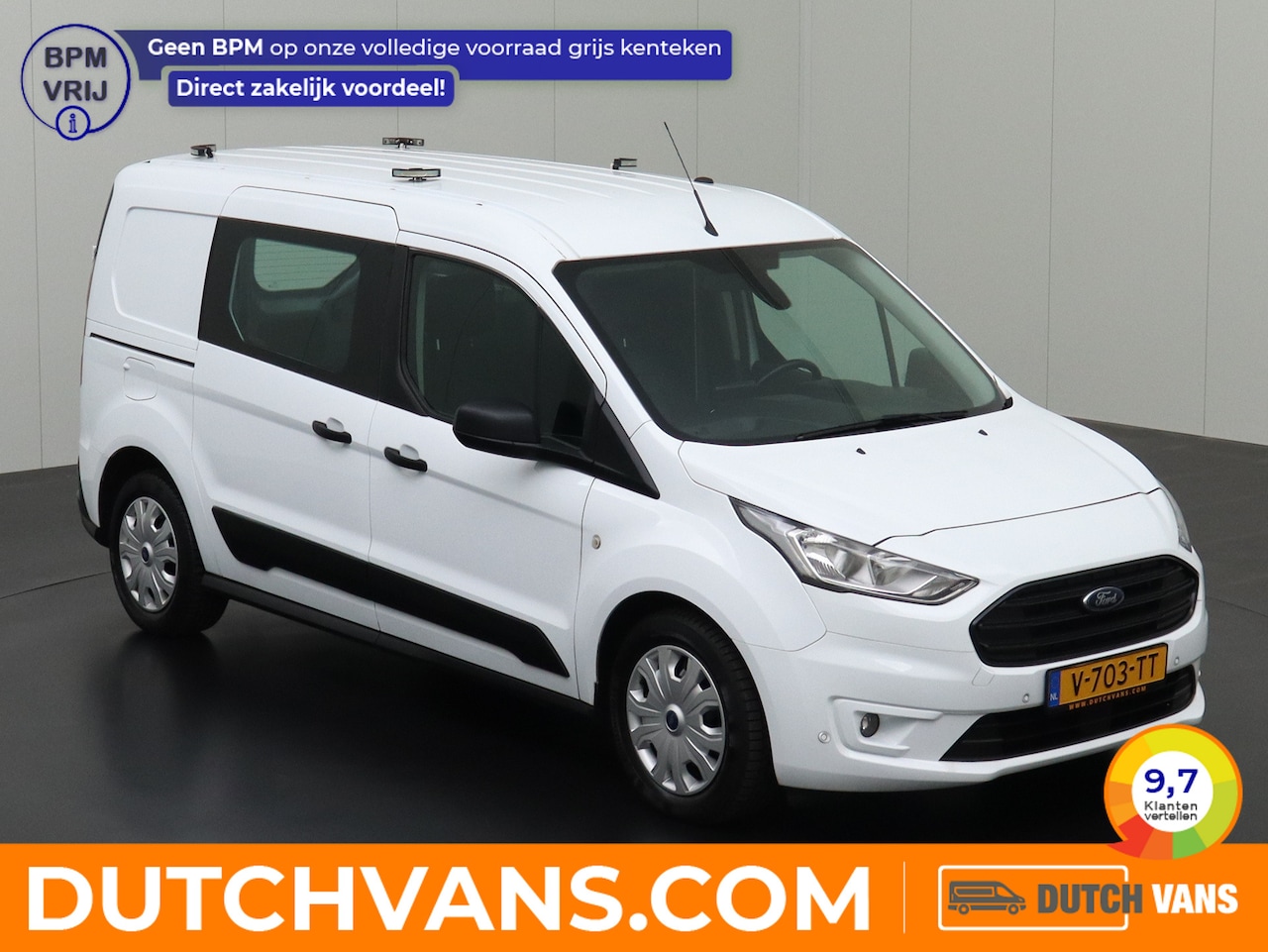 Ford Transit Connect - 1.5EcoBlue Lang | Leder | Navigatie | Camera | Trekhaak | Betimmering - AutoWereld.nl