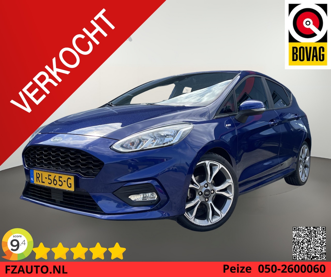 Ford Fiesta - 1.0 EcoBoost ST-Line - Dealer Onderhouden - L.M Velgen - Metallic - - AutoWereld.nl
