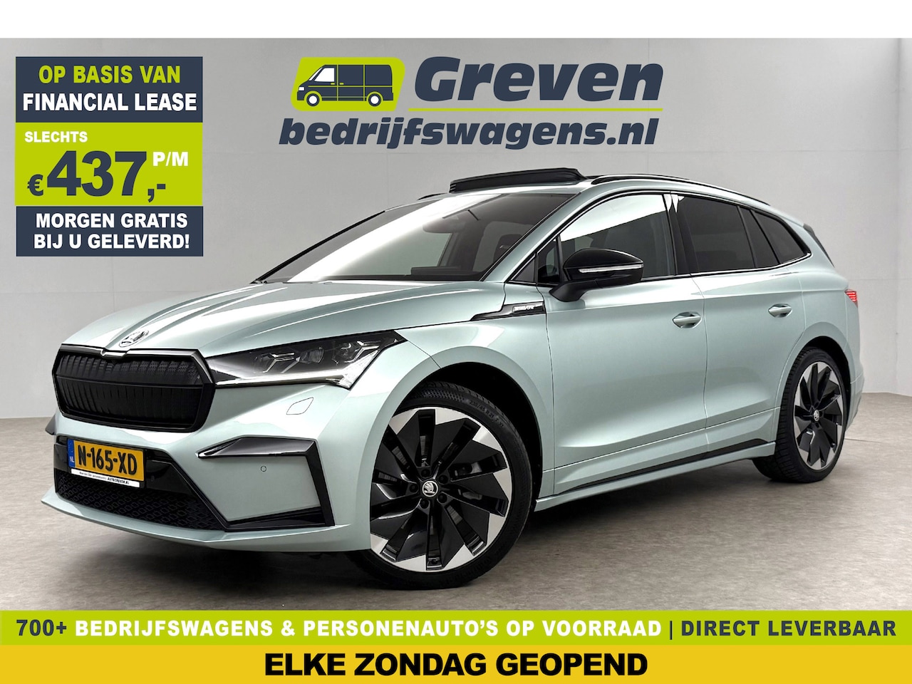Skoda Enyaq iV - 80 Sportline | ELEKTRISCH | 204PK Pano Sfeer Carplay Head up Display LED Trekhaak Virtual - AutoWereld.nl