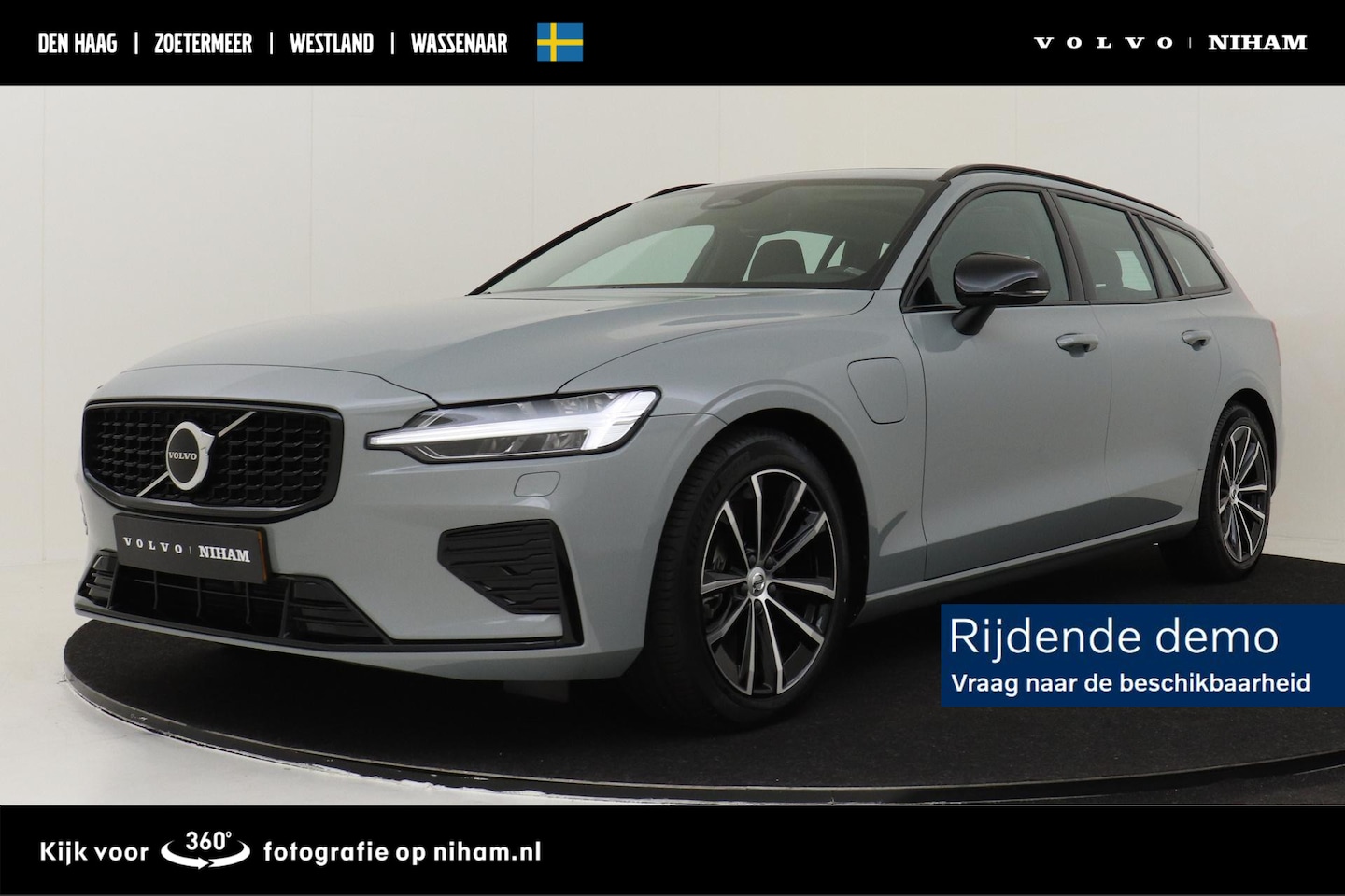 Volvo V60 - T8 RECHARGE ULTRA DARK -PANO.DAK|HEAD-UP DISP.|CAMERA|HARMAN/KARDON - AutoWereld.nl