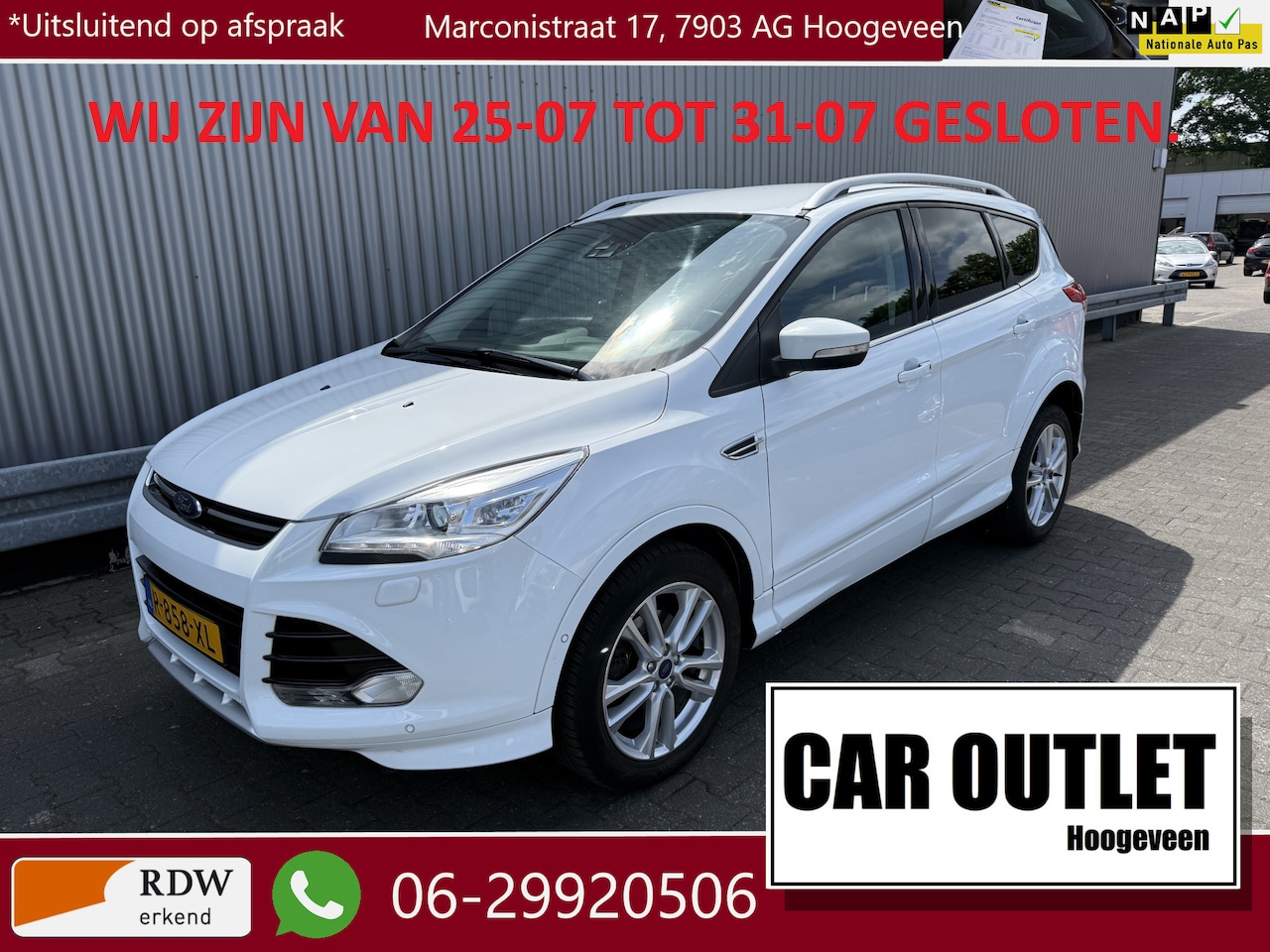 Ford Kuga - 1.5 Titanium H/Leer, Clima, LM LED Nw APK --Inruil Mogelijk-- - AutoWereld.nl