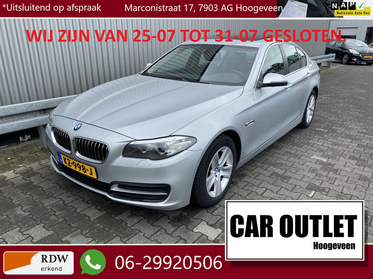 BMW 5-serie - 520i High Executive Clima, Navi, Schuif/Kantel, Leer, CC, PDC, nw. APK – Inruil Mogelijk – - AutoWereld.nl