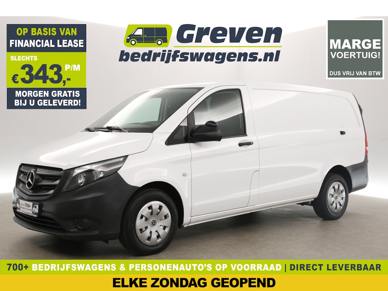 Mercedes-Benz Vito - CDI Lang | MARGE! | Airco Cruise Navigatie PDC 3 Persoons Elektrpakket - AutoWereld.nl