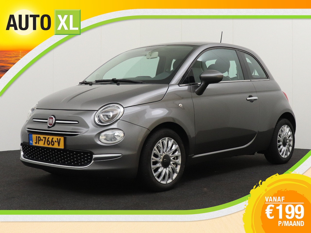 Fiat 500 - 0.9 TwinAir Automaat Lounge Pano-dak Park. Sens Airco - AutoWereld.nl
