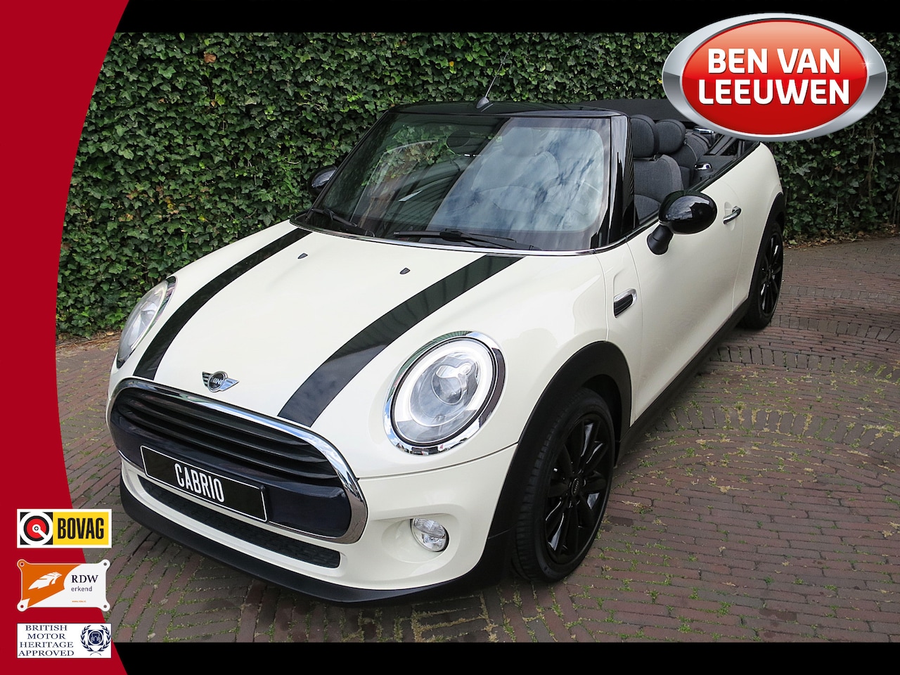 MINI Cabrio - 1.5 Cooper Chili F57 van 1ste eig, LED, Clima, Stoelverw. en 17" - AutoWereld.nl