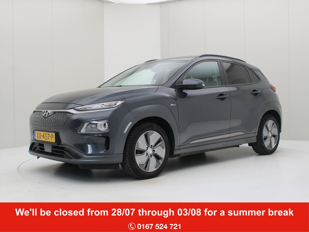 Hyundai Kona - Hyundai Kona Premium 64kWh 204pk 482km WLTP [ SCHUIFDAK+LEDER+CAMERA+CARPLAY+CLIMAAT+PDC+N - AutoWereld.nl