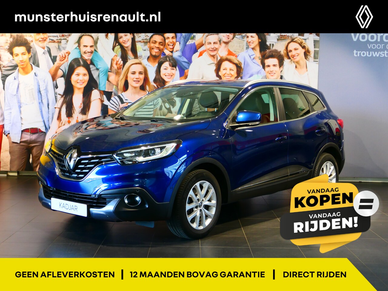 Renault Kadjar - 1.2 TCe Intens *AUTOMAAT* - Parkeerassistent, dode hoek, camera - AutoWereld.nl