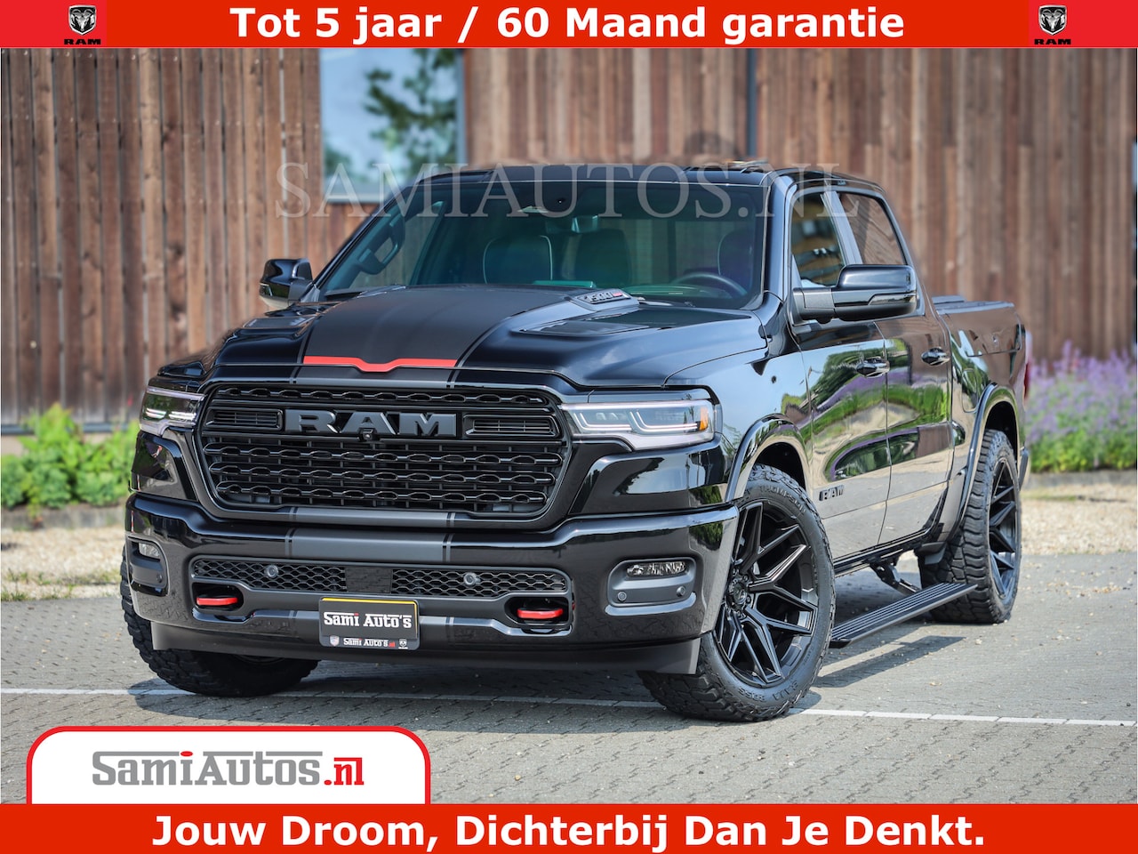 Dodge Ram 1500 - Limited Night High Output 540HP 706Nm | Massage + Full Option | De Meest Luxe en Volle Pic - AutoWereld.nl