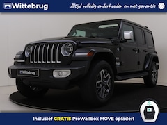 Jeep Wrangler Unlimited - 4xe 380PK Sahara | Leder Interieur | 4WD | Trekhaak | Parkeerhulp | Cabrio soft top