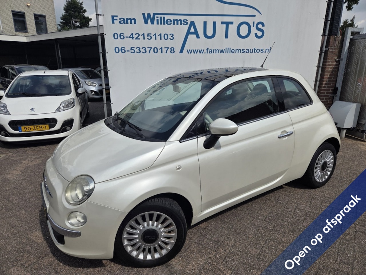 Fiat 500 - 1.2 clima Panoramadak Leder automaat - AutoWereld.nl