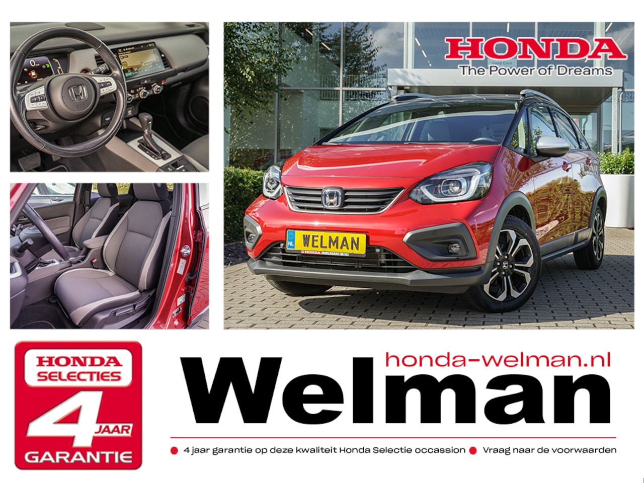 Honda Jazz - 1.5i e:HEV CROSSTAR - FULL HYBRID - TWO TONE - PREMIUM SOUND - AutoWereld.nl