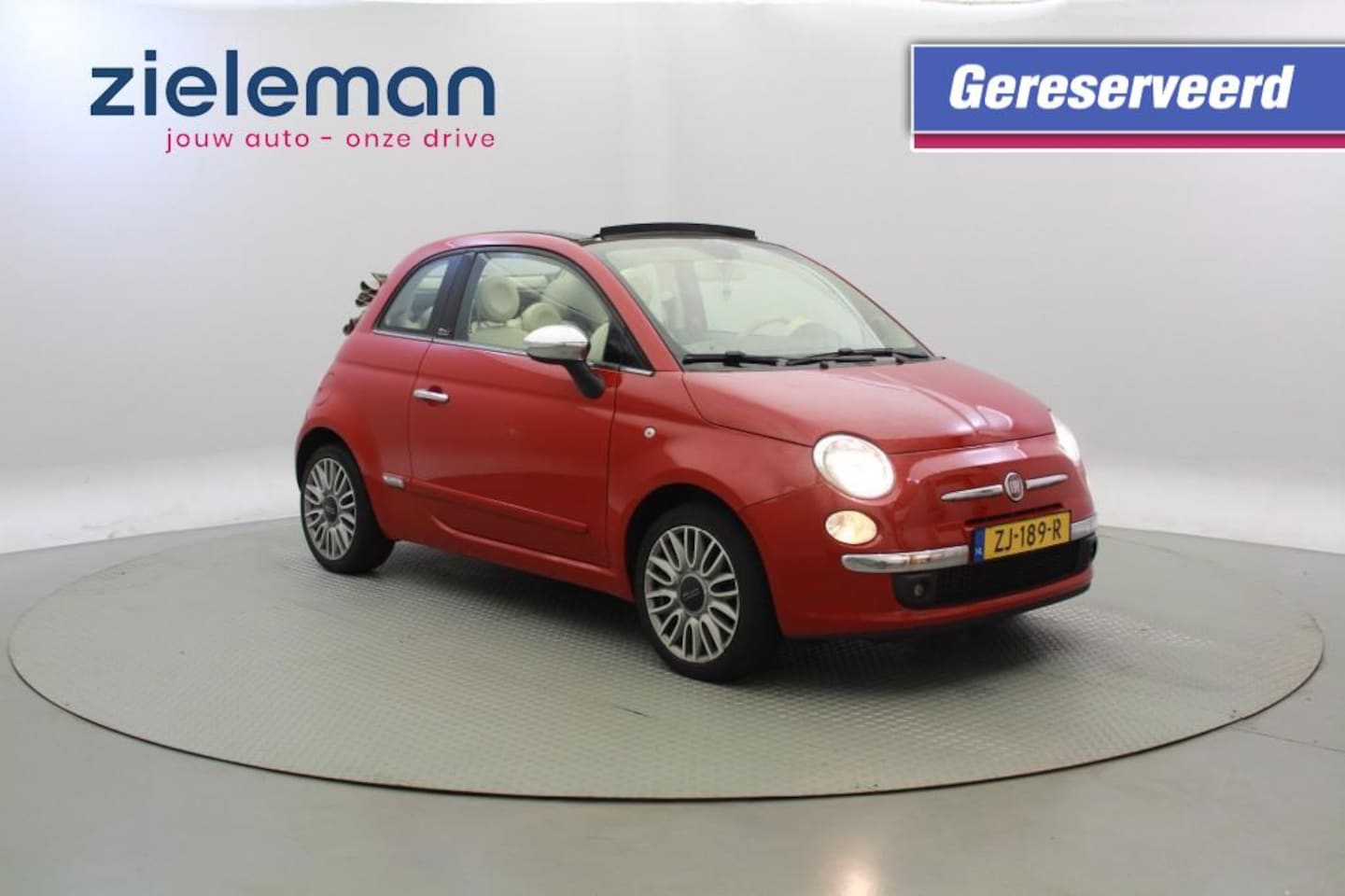 Fiat 500 - Cabrio 1.2 Lounge - Airco  GERESERVEERD!!! - AutoWereld.nl