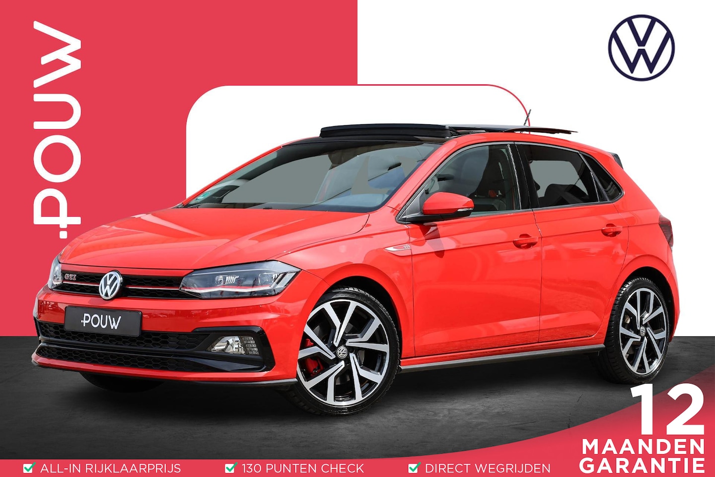 Volkswagen Polo - GTI 2.0 TSI 200pk DSG | Panoramadak | Stoelverwarming | Trekhaak | Cruise Control Adaptief - AutoWereld.nl