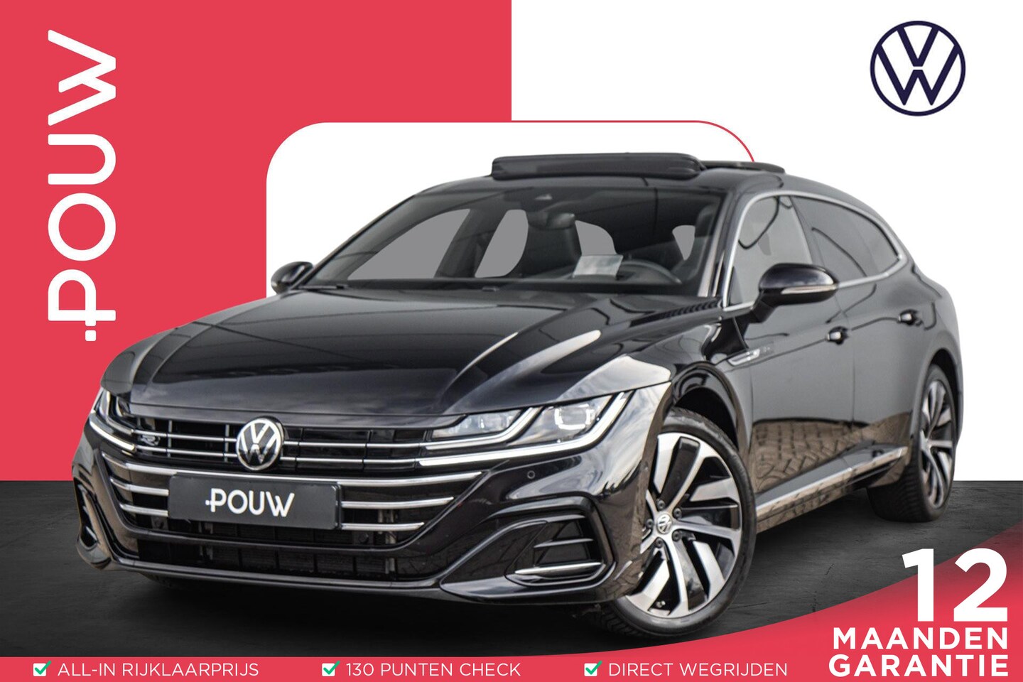 Volkswagen Arteon Shooting Brake - 1.4 TSI 218pk eHybrid R-Line Business+ | Panoramadak | Trekhaak | Leder | Camera | Stoelve - AutoWereld.nl