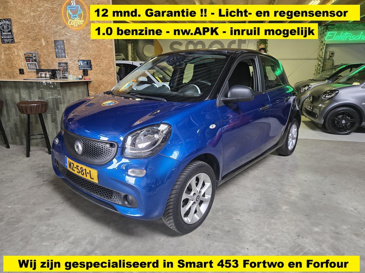 Smart Forfour - 1.0 Passion Licht- en regensensor - garantie - climate control - cruise control - etc - AutoWereld.nl