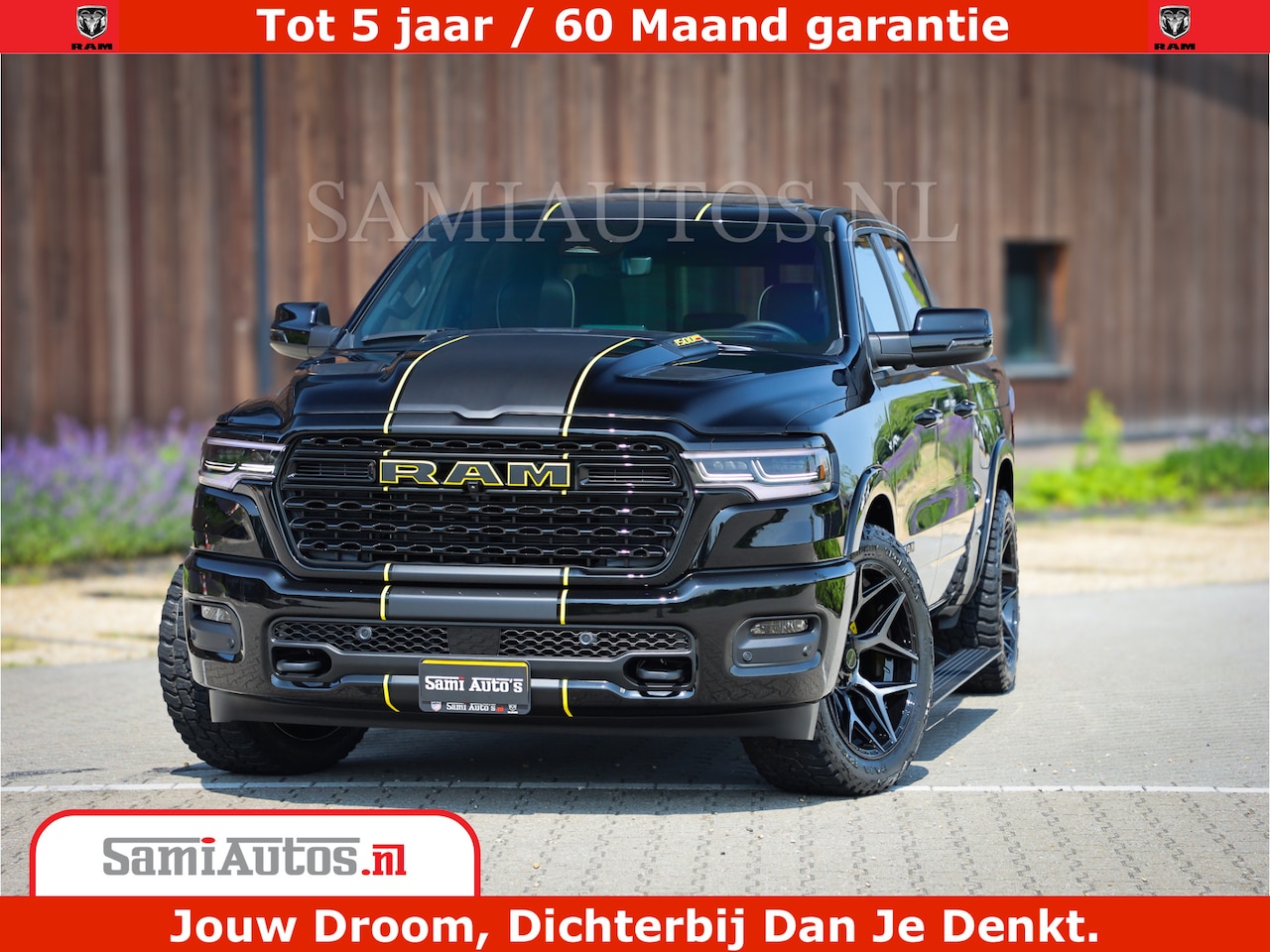 Dodge Ram 1500 - Limited Night High Output 540HP 706Nm | Massage + Full Option | De Meest Luxe en Volle Pic - AutoWereld.nl